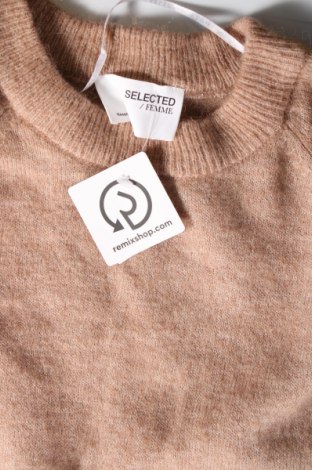 Damski sweter Selected Femme, Rozmiar L, Kolor Brązowy, Cena 50,90 zł
