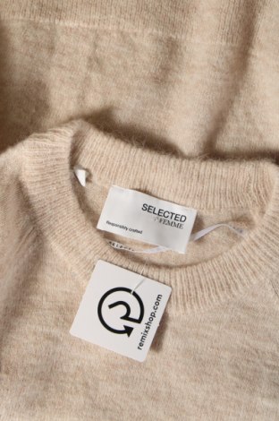 Γυναικείο πουλόβερ Selected Femme, Μέγεθος M, Χρώμα  Μπέζ, Τιμή 12,17 €