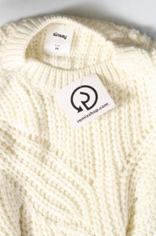 Дамски пуловер Sinsay, Размер M, Цвят Бял, Цена 9,28 лв.