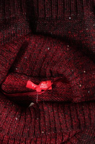 Дамски пуловер Thea Plus, Размер XXL, Цвят Червен, Цена 13,05 лв.