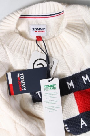 Γυναικείο πουλόβερ Tommy Jeans, Μέγεθος L, Χρώμα Λευκό, Τιμή 59,94 €