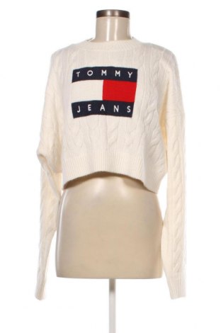 Damenpullover Tommy Jeans, Größe L, Farbe Weiß, Preis € 59,94