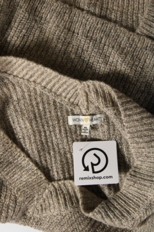 Γυναικείο πουλόβερ Woven Heart, Μέγεθος XL, Χρώμα Καφέ, Τιμή 5,54 €