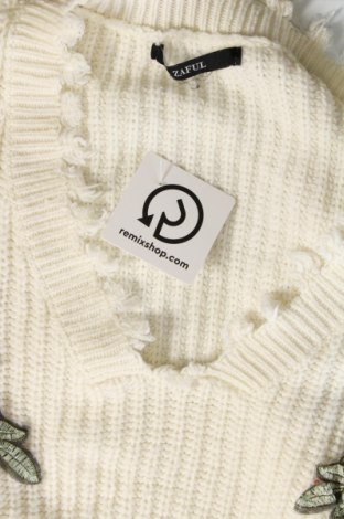 Дамски пуловер Zaful, Размер M, Цвят Екрю, Цена 7,28 лв.
