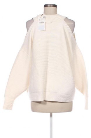 Дамски пуловер Zara, Размер S, Цвят Екрю, Цена 36,70 лв.