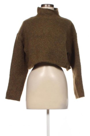 Дамски пуловер Zara, Размер S, Цвят Зелен, Цена 13,50 лв.