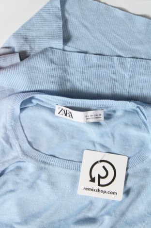Дамски пуловер Zara, Размер L, Цвят Син, Цена 27,00 лв.