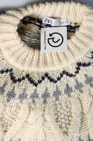 Дамски пуловер Zara, Размер M, Цвят Екрю, Цена 13,50 лв.
