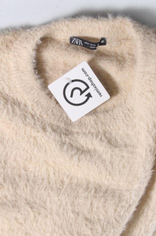 Pulover de femei Zara, Mărime M, Culoare Bej, Preț 25,76 Lei