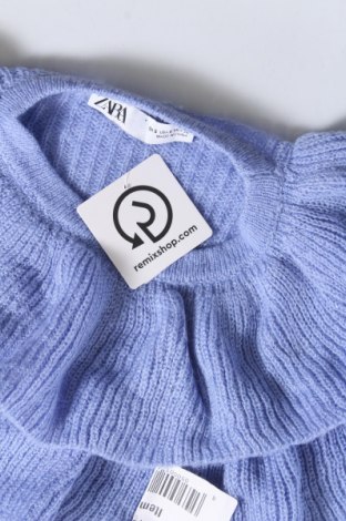 Дамски пуловер Zara, Размер S, Цвят Син, Цена 11,88 лв.