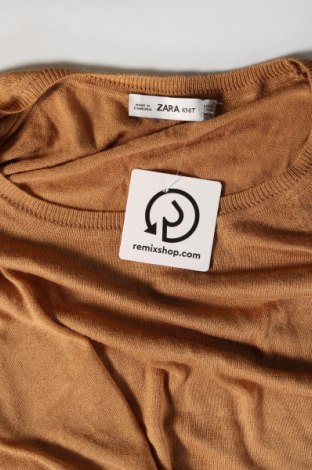 Дамски пуловер Zara Knitwear, Размер M, Цвят Бежов, Цена 12,17 лв.