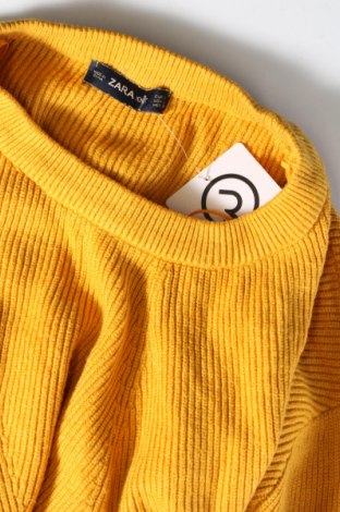 Pulover de femei Zara Knitwear, Mărime L, Culoare Galben, Preț 29,31 Lei
