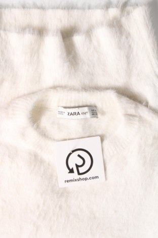 Pulover de femei Zara Knitwear, Mărime M, Culoare Alb, Preț 36,42 Lei