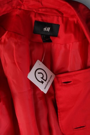 Trench de femei H&M, Mărime S, Culoare Roșu, Preț 148,03 Lei