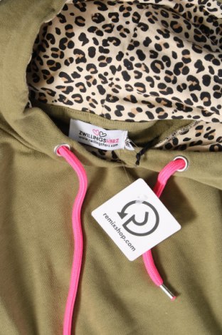 Damen Sweatshirt Zwillingsherz, Größe S, Farbe Grün, Preis 47,94 €
