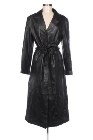 Palton din piele pentru damă, Mărime M, Culoare Negru, Preț 325,66 Lei