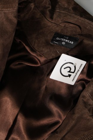 Δερμάτινο γυναικείο παλτό C&A, Μέγεθος L, Χρώμα Καφέ, Τιμή 33,68 €