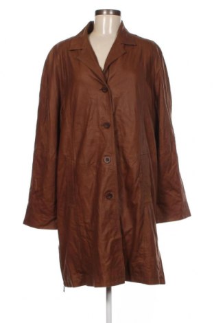 Дамско кожено яке, Размер M, Цвят Кафяв, Цена 48,15 лв.