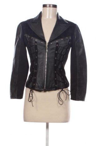 Damen Lederjacke, Größe XS, Farbe Schwarz, Preis 37,23 €