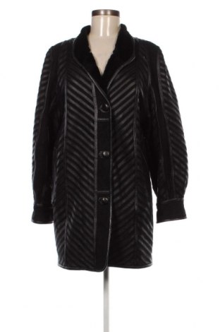 Дамско кожено яке, Размер M, Цвят Черен, Цена 101,65 лв.