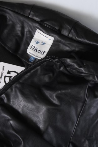 Γυναικείο δερμάτινο μπουφάν 17 & Co., Μέγεθος S, Χρώμα Μαύρο, Τιμή 21,22 €
