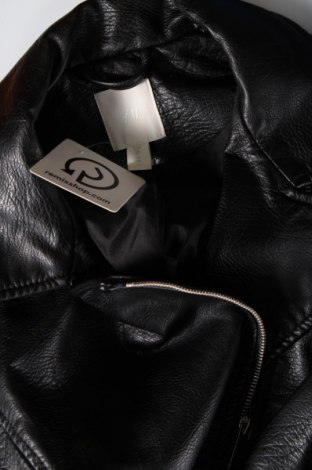 Γυναικείο δερμάτινο μπουφάν H&M, Μέγεθος M, Χρώμα Μαύρο, Τιμή 25,00 €