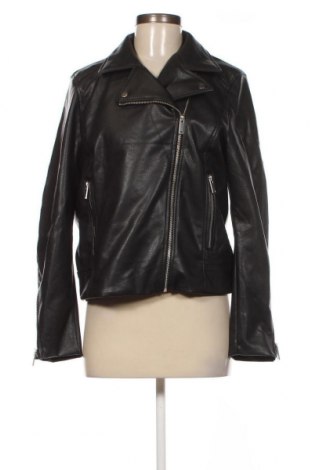 Дамско кожено яке H&M, Размер XL, Цвят Черен, Цена 49,00 лв.