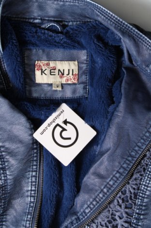 Γυναικείο δερμάτινο μπουφάν Kenji, Μέγεθος S, Χρώμα Μπλέ, Τιμή 16,70 €