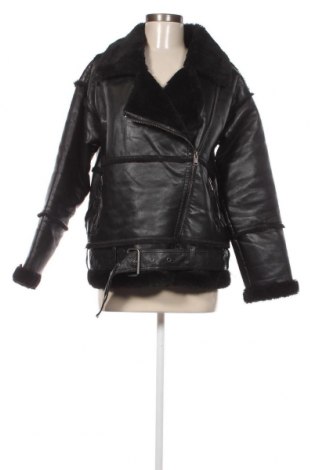 Dámska kožená bunda  Monki, Veľkosť S, Farba Čierna, Cena  15,31 €