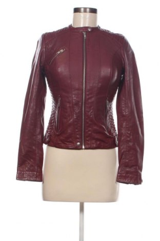Dámska kožená bunda  Naf Naf, Veľkosť XS, Farba Červená, Cena  100,82 €