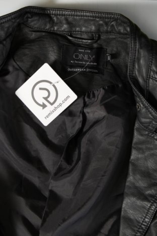 Γυναικείο δερμάτινο μπουφάν ONLY, Μέγεθος S, Χρώμα Μαύρο, Τιμή 12,68 €