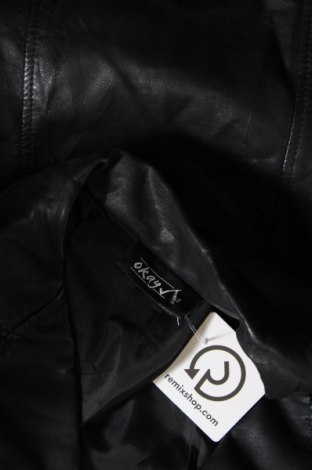 Γυναικείο δερμάτινο μπουφάν Okay, Μέγεθος XL, Χρώμα Μαύρο, Τιμή 10,61 €