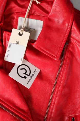 Dámská kožená bunda  Pepe Jeans, Velikost L, Barva Červená, Cena  1 820,00 Kč