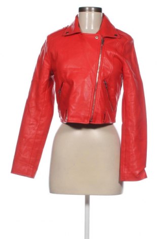 Damen Lederjacke Pull&Bear, Größe S, Farbe Rot, Preis € 27,28