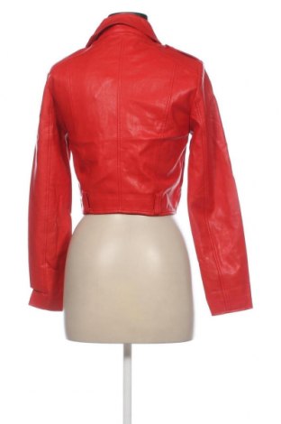 Γυναικείο δερμάτινο μπουφάν Pull&Bear, Μέγεθος S, Χρώμα Κόκκινο, Τιμή 18,19 €