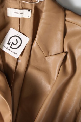 Γυναικείο δερμάτινο μπουφάν Reserved, Μέγεθος XL, Χρώμα Καφέ, Τιμή 19,70 €