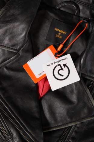 Dámska kožená bunda  Superdry, Veľkosť M, Farba Čierna, Cena  167,45 €