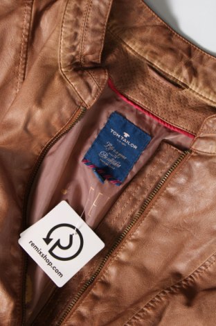 Γυναικείο δερμάτινο μπουφάν Tom Tailor, Μέγεθος XXL, Χρώμα Καφέ, Τιμή 27,84 €