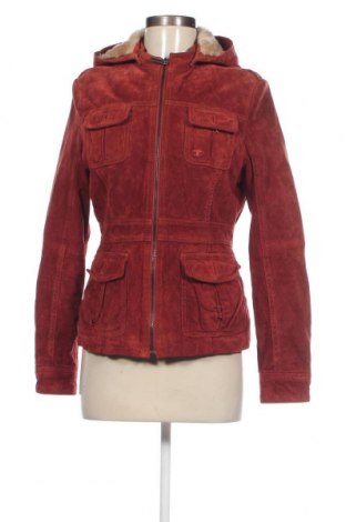 Γυναικείο δερμάτινο μπουφάν Tom Tailor, Μέγεθος S, Χρώμα Κόκκινο, Τιμή 44,23 €