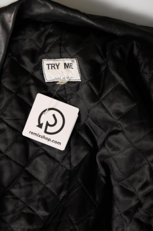 Dámska kožená bunda  Try Me, Veľkosť S, Farba Čierna, Cena  26,57 €