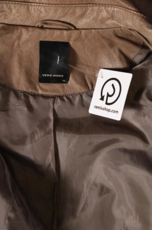 Dámska kožená bunda  Vero Moda, Veľkosť XL, Farba Béžová, Cena  25,73 €