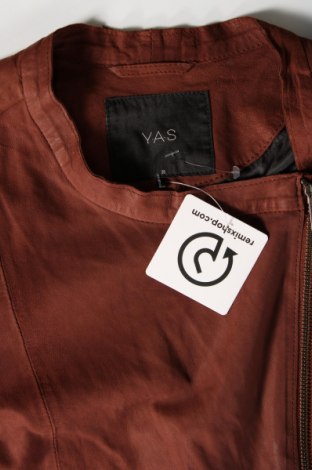 Γυναικείο δερμάτινο μπουφάν Y.A.S, Μέγεθος M, Χρώμα Καφέ, Τιμή 115,60 €