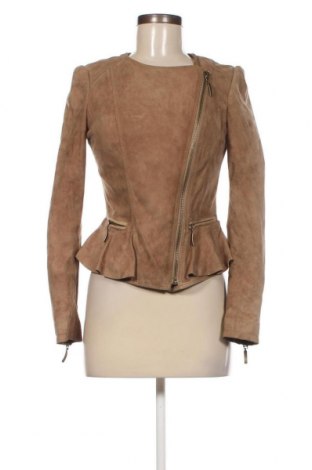 Damen Lederjacke Zara, Größe S, Farbe Braun, Preis 23,99 €