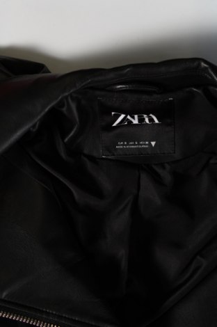 Dámská kožená bunda  Zara, Velikost S, Barva Černá, Cena  520,00 Kč