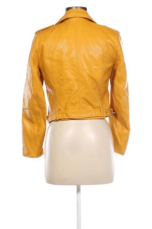 Γυναικείο δερμάτινο μπουφάν Zara, Μέγεθος M, Χρώμα Κίτρινο, Τιμή 25,36 €