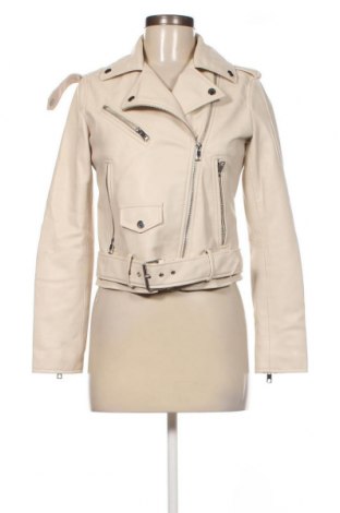 Dámska kožená bunda  Zara, Veľkosť S, Farba Béžová, Cena  18,60 €