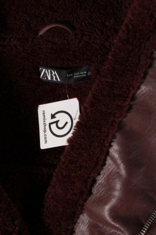 Dámská kožená bunda  Zara, Velikost S, Barva Červená, Cena  518,00 Kč