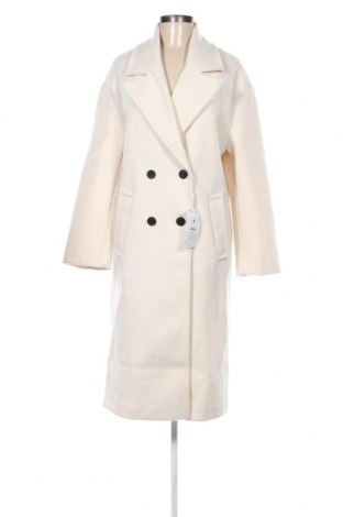 Palton de femei Bershka, Mărime M, Culoare Ecru, Preț 265,92 Lei