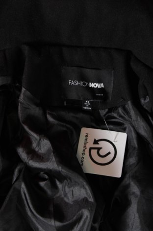 Γυναικείο παλτό Fashion nova, Μέγεθος XS, Χρώμα Μαύρο, Τιμή 26,48 €