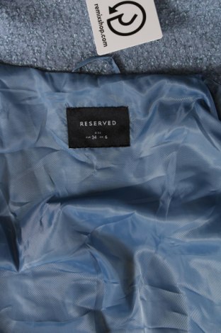 Palton de femei Reserved, Mărime XS, Culoare Albastru, Preț 193,58 Lei